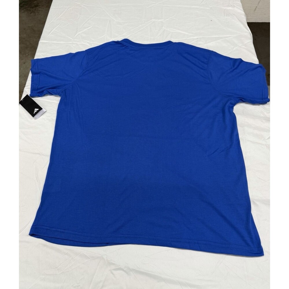 Adidas Trefoil Logo Shirt XL Blue Drip Graphic End Plastic Waste NWT Streetwear - Picture 2 of 8